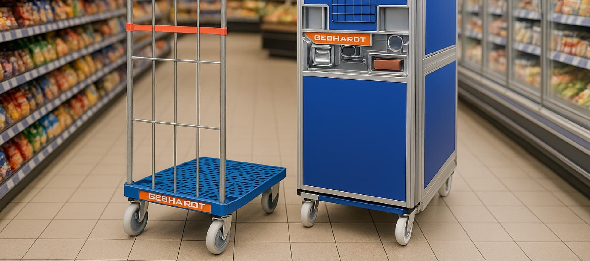 Castors for <strong>roll containers and roll cages</strong>