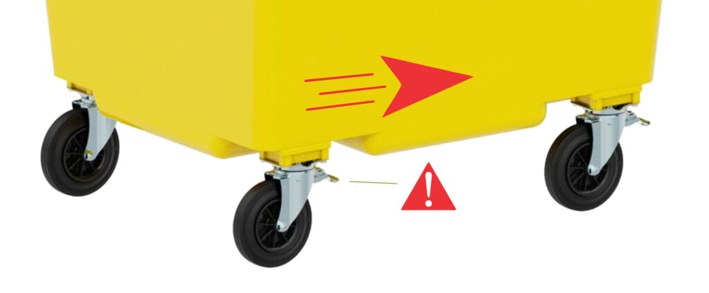 Why a standard brake castor slows collection down