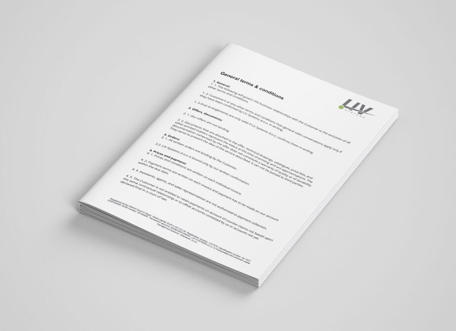LIV Systems general terms and conditions