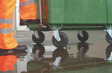 Waste bin castor