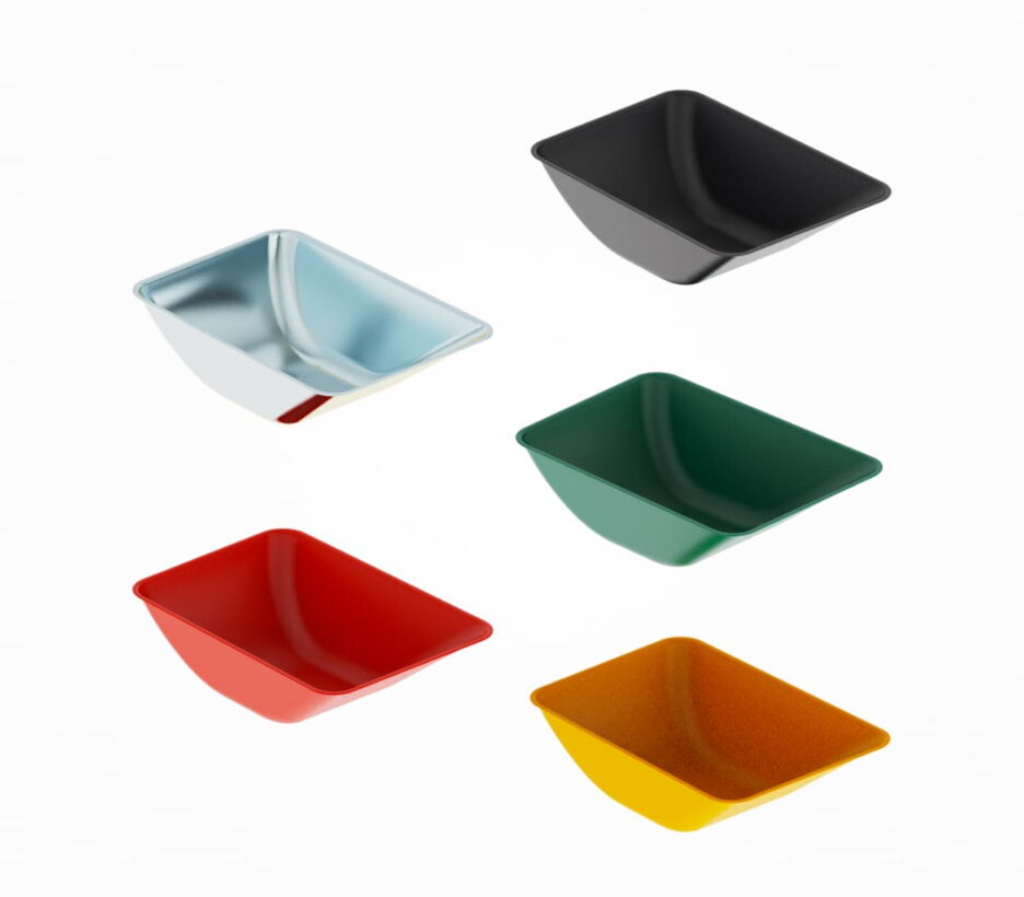 Wheelbarrow tubs in different colours