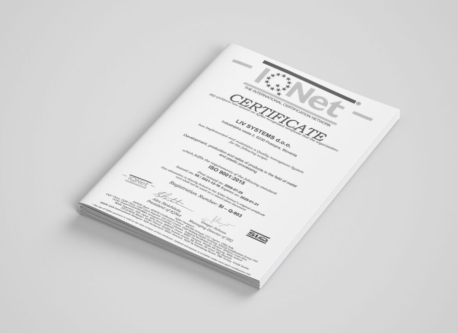 ISO 9001 certificate (IQNet)