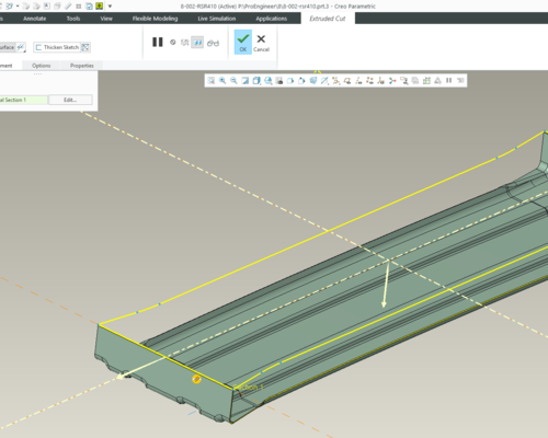 CAD model of a steel profile for the Isotec TBX